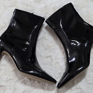 Sam Edelman Shiny Black Heeled Boots